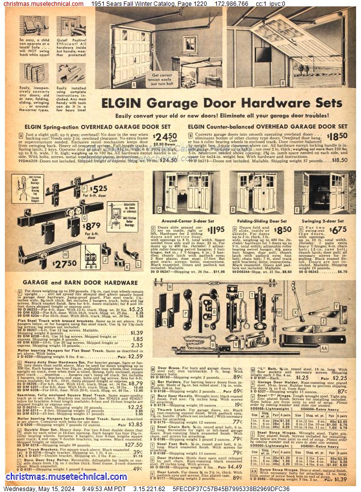 1951 Sears Fall Winter Catalog, Page 1220
