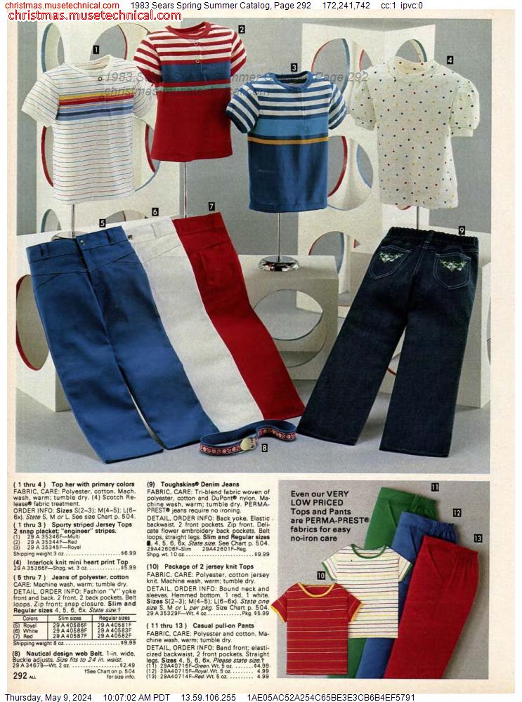 1983 Sears Spring Summer Catalog, Page 292