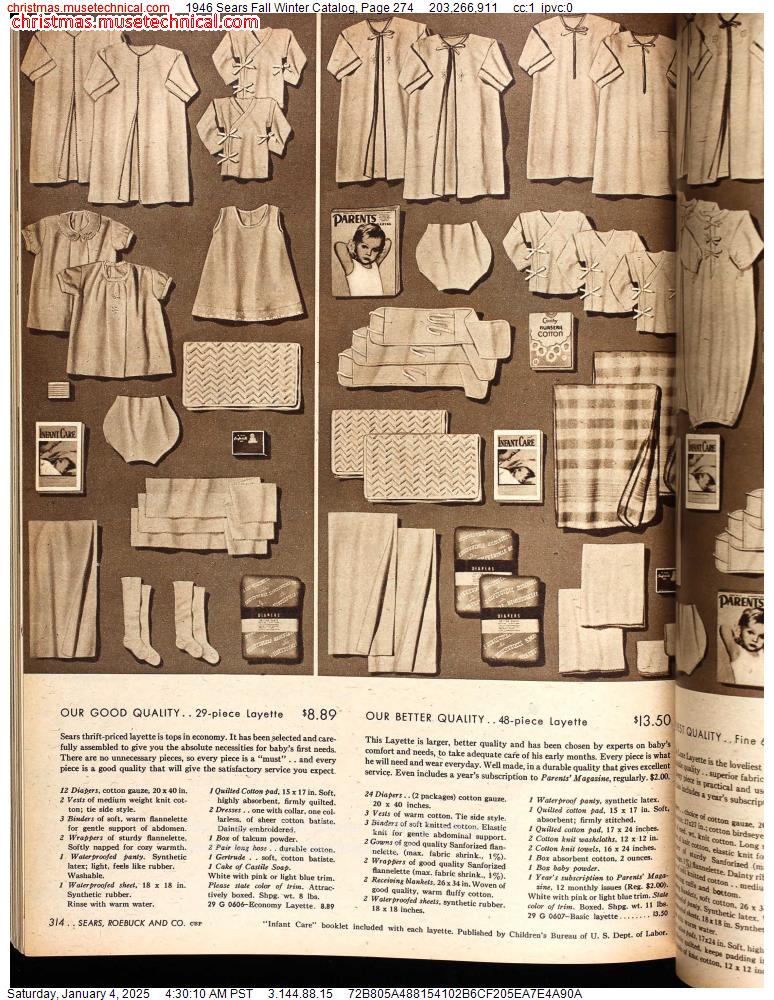 1946 Sears Fall Winter Catalog, Page 274