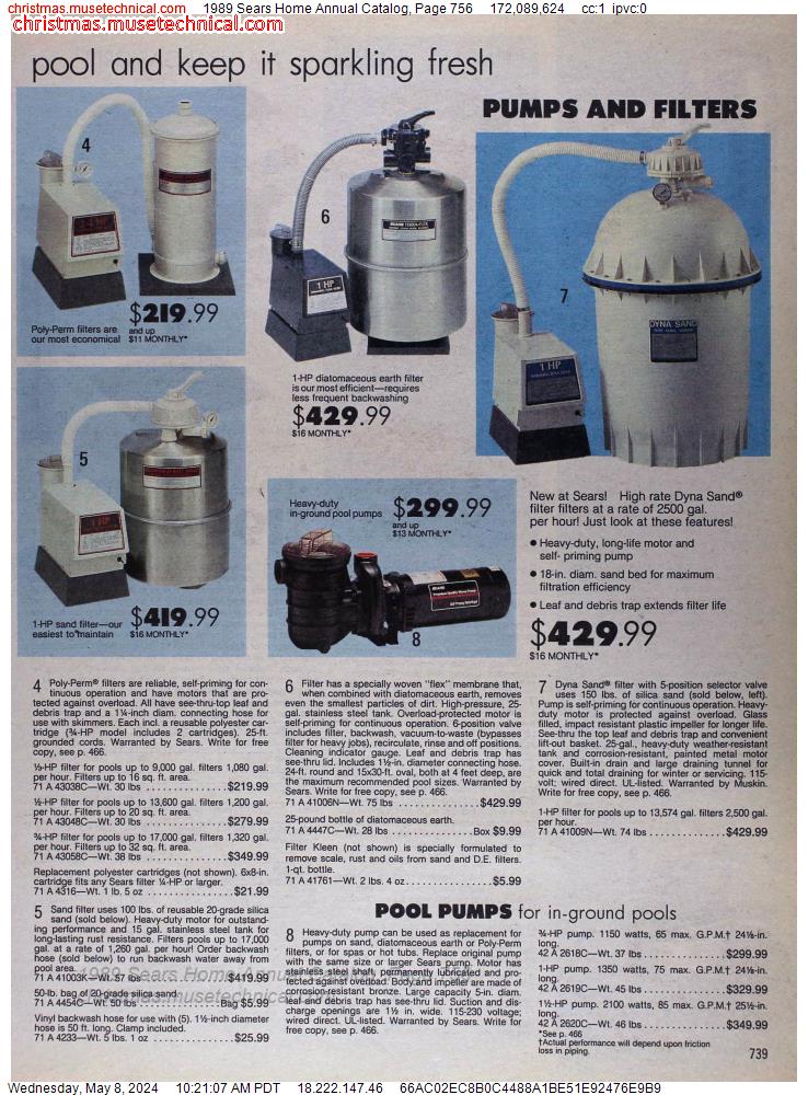 1989 Sears Home Annual Catalog, Page 756