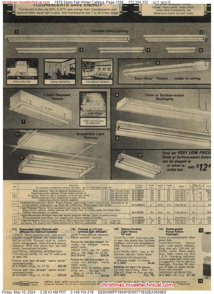 1979 Sears Fall Winter Catalog, Page 1356