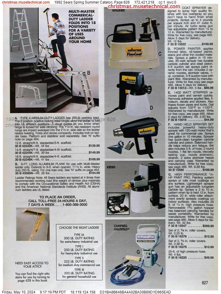 1992 Sears Spring Summer Catalog, Page 626
