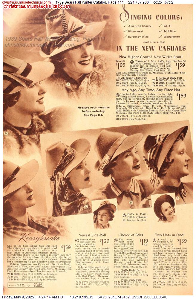 1939 Sears Fall Winter Catalog, Page 111