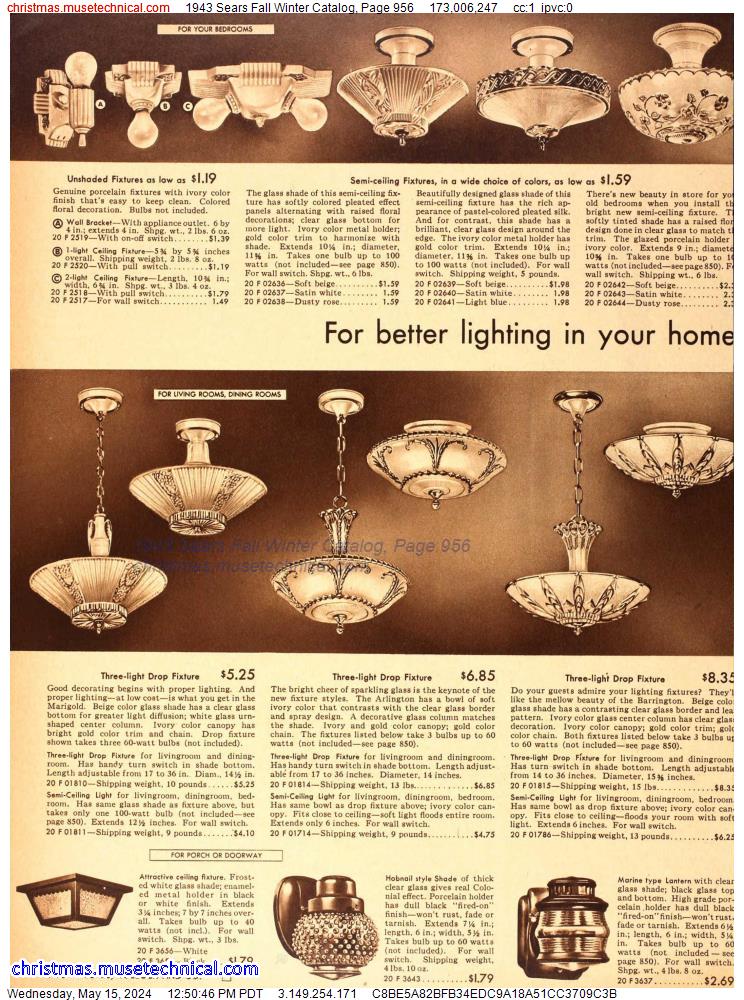 1943 Sears Fall Winter Catalog, Page 956