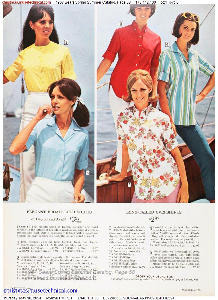 1967 Sears Spring Summer Catalog, Page 58