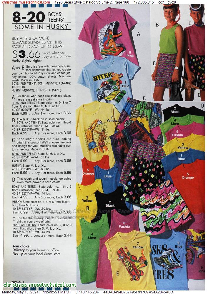 1990 Sears Style Catalog Volume 2, Page 160