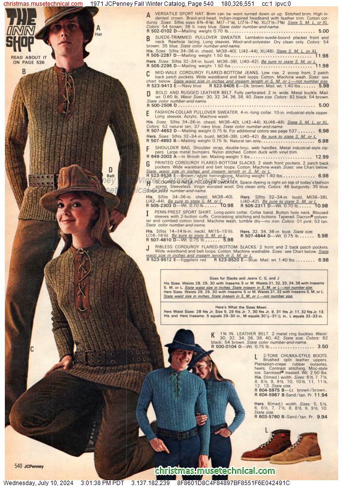 1971 JCPenney Fall Winter Catalog, Page 540