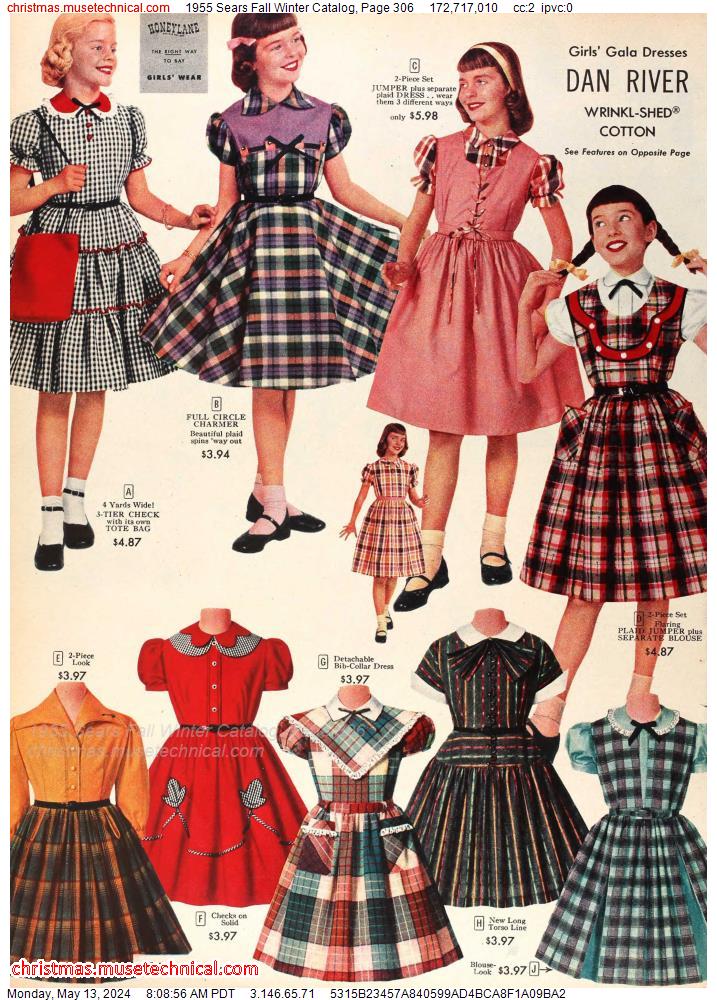 1955 Sears Fall Winter Catalog, Page 306
