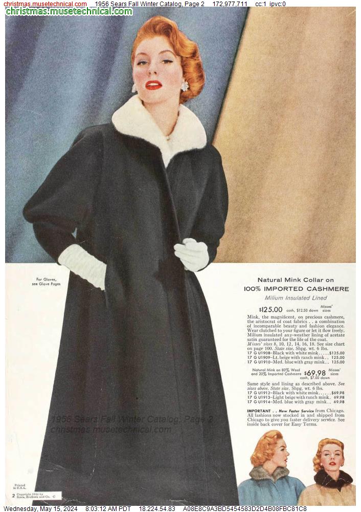 1956 Sears Fall Winter Catalog, Page 2