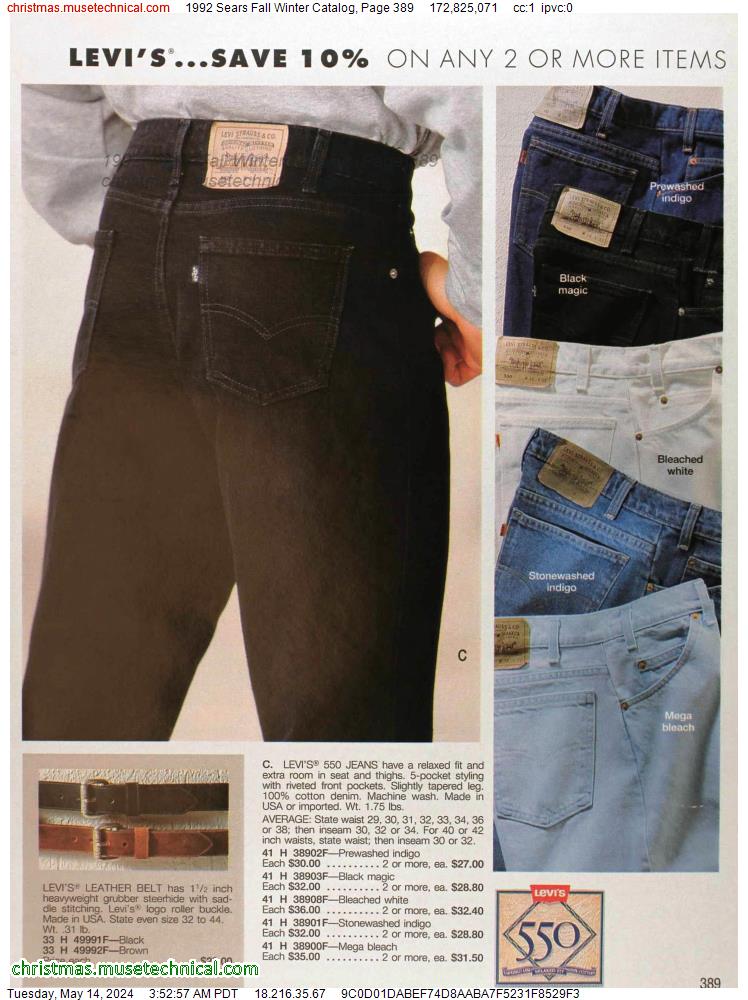1992 Sears Fall Winter Catalog, Page 389