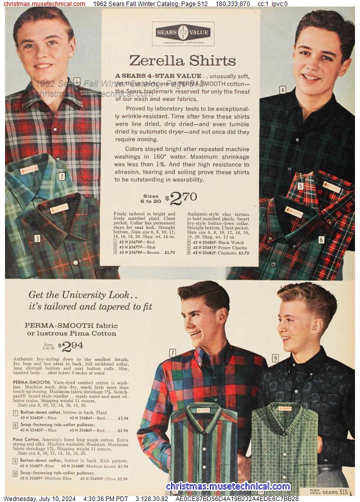 1962 Sears Fall Winter Catalog, Page 512