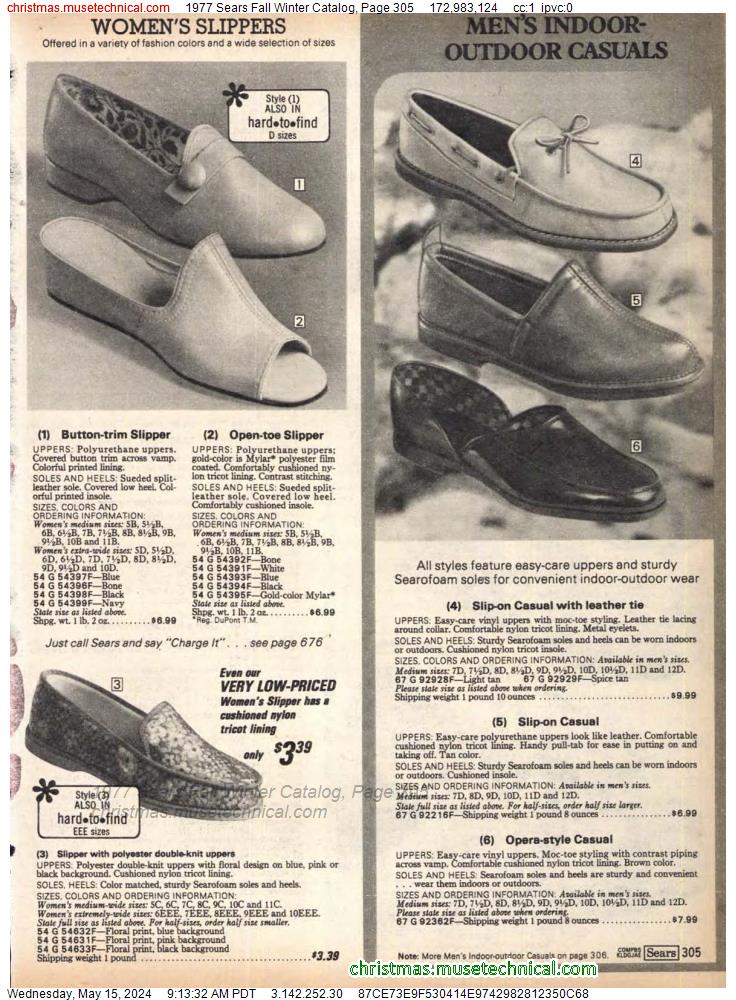 1977 Sears Fall Winter Catalog, Page 305