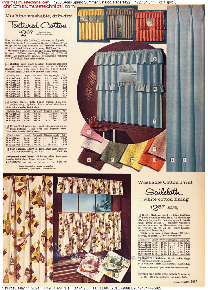 1963 Sears Spring Summer Catalog, Page 1422