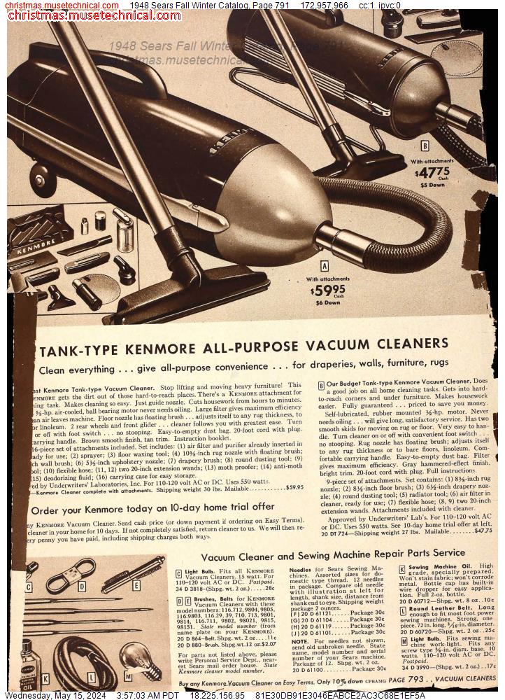 1948 Sears Fall Winter Catalog, Page 791