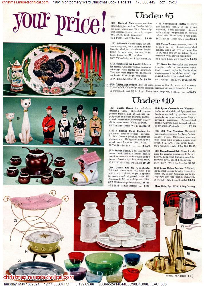 1961 Montgomery Ward Christmas Book, Page 11