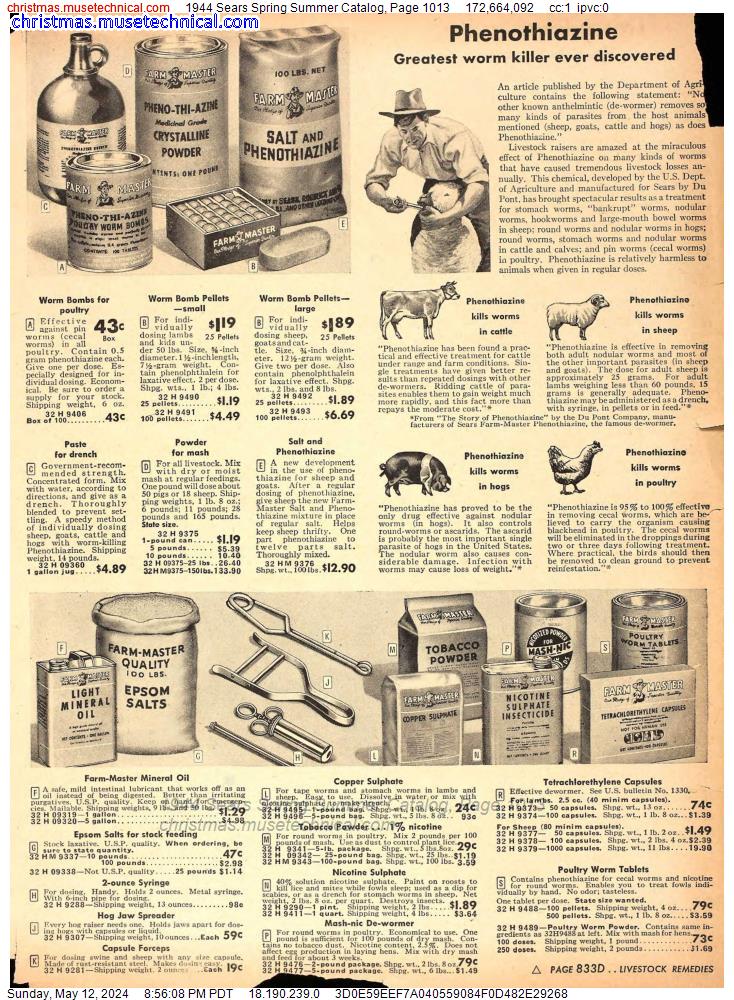 1944 Sears Spring Summer Catalog, Page 1013