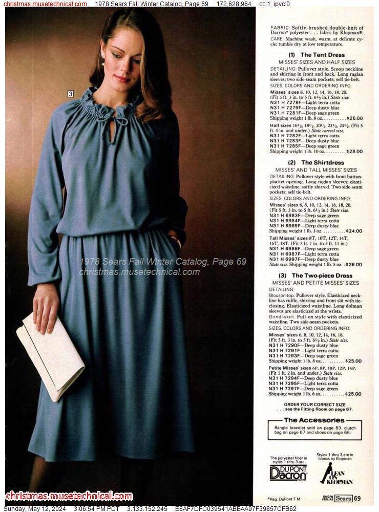 1978 Sears Fall Winter Catalog, Page 69