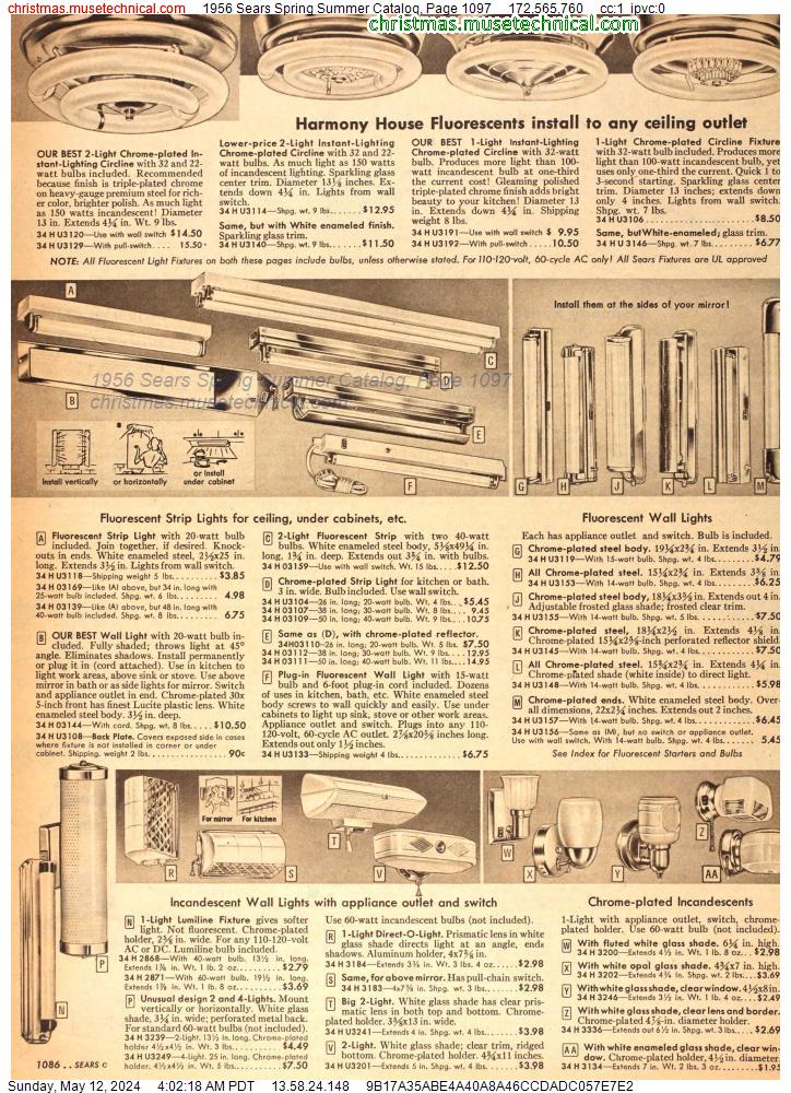 1956 Sears Spring Summer Catalog, Page 1097