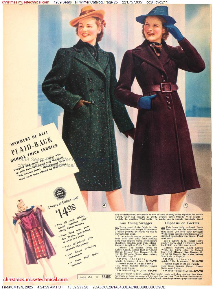 1939 Sears Fall Winter Catalog, Page 25
