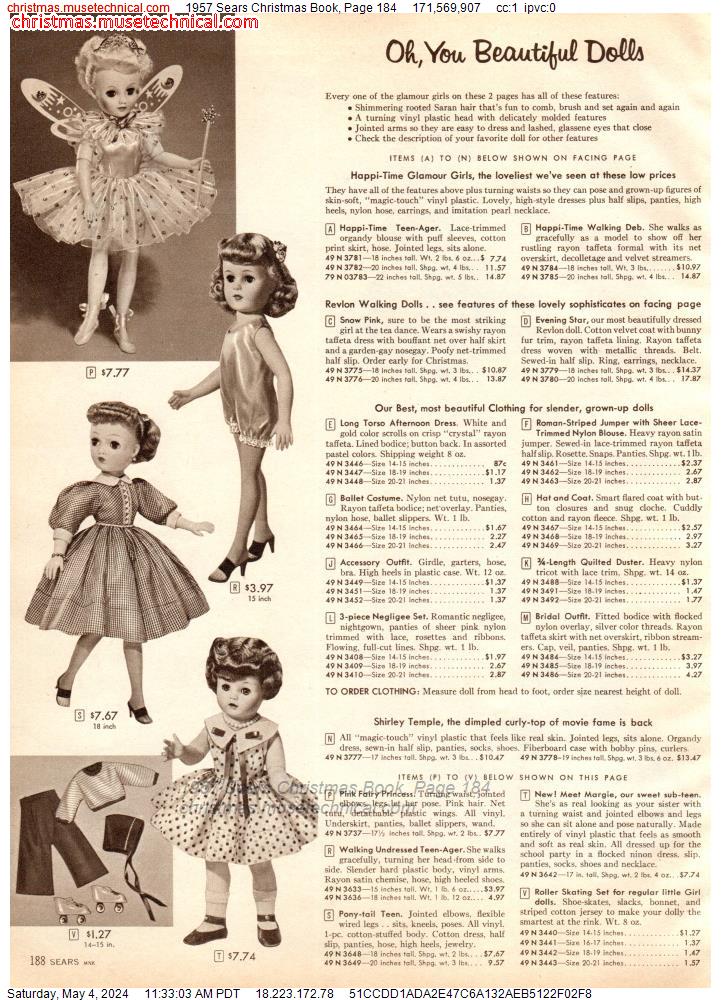 1957 Sears Christmas Book, Page 184