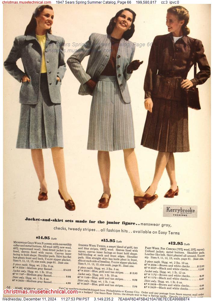 1947 Sears Spring Summer Catalog, Page 66