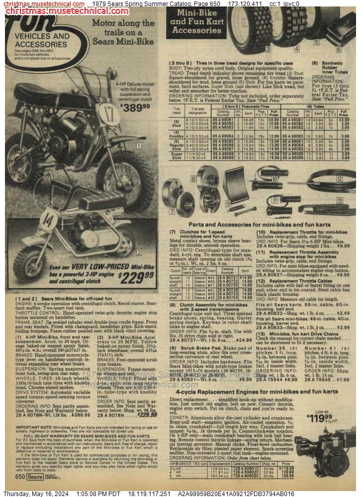 1979 Sears Spring Summer Catalog, Page 650