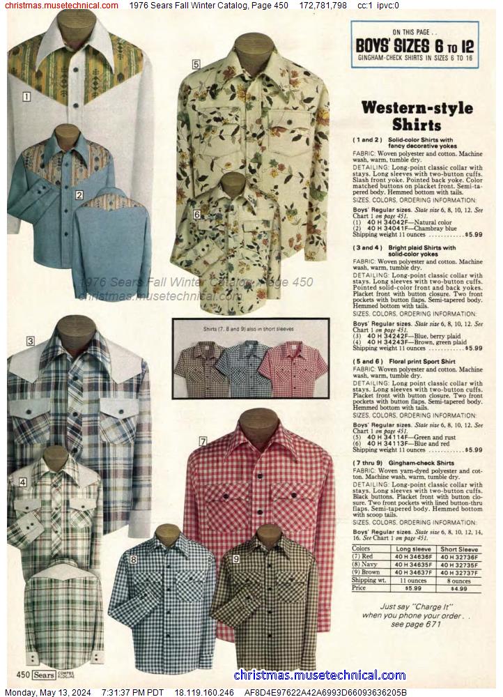 1976 Sears Fall Winter Catalog, Page 450