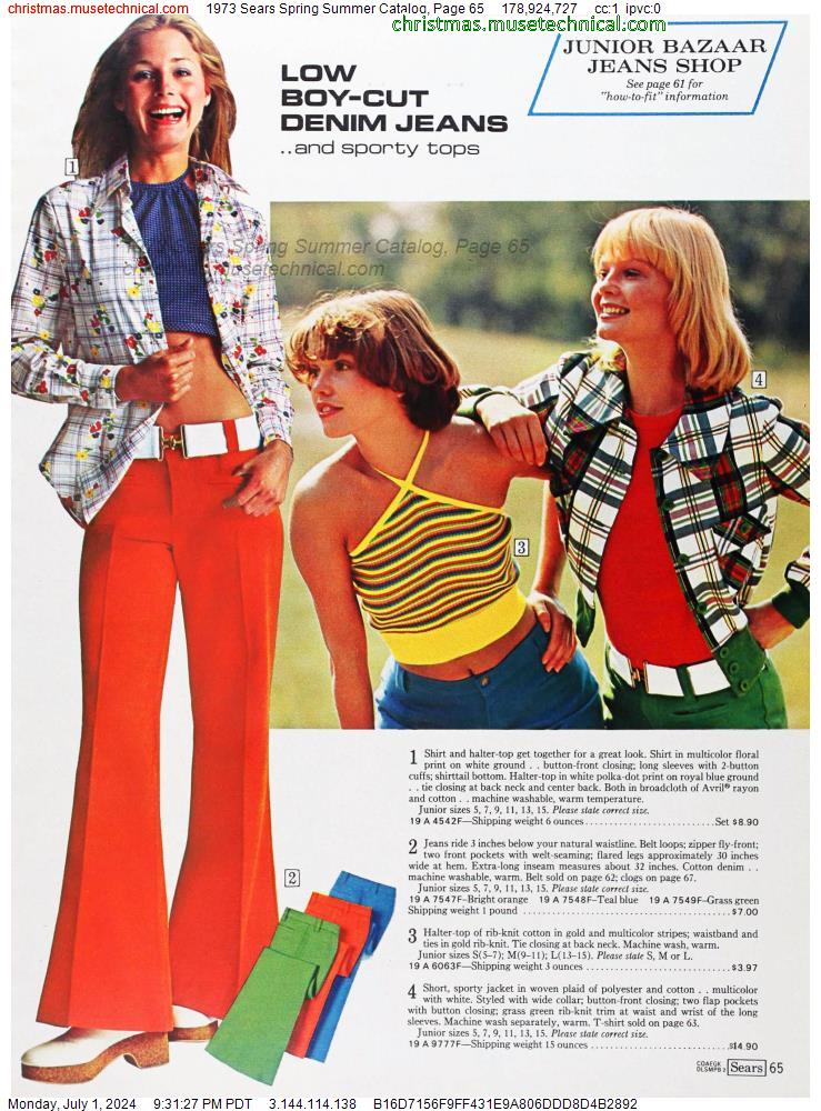1973 Sears Spring Summer Catalog, Page 65 - Catalogs & Wishbooks