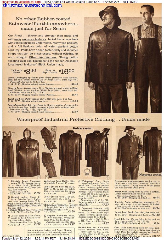 1963 Sears Fall Winter Catalog, Page 647
