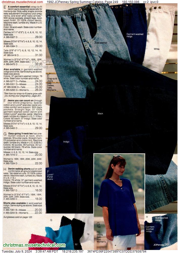 1992 JCPenney Spring Summer Catalog, Page 249