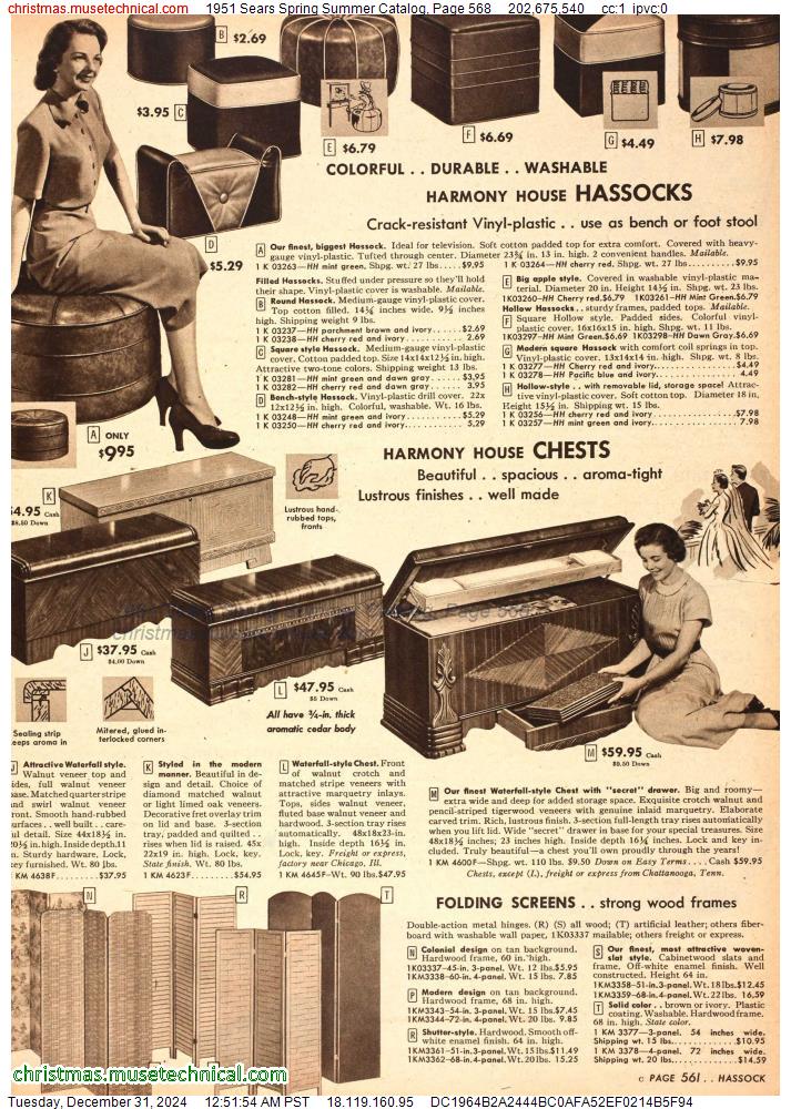 1951 Sears Spring Summer Catalog, Page 568