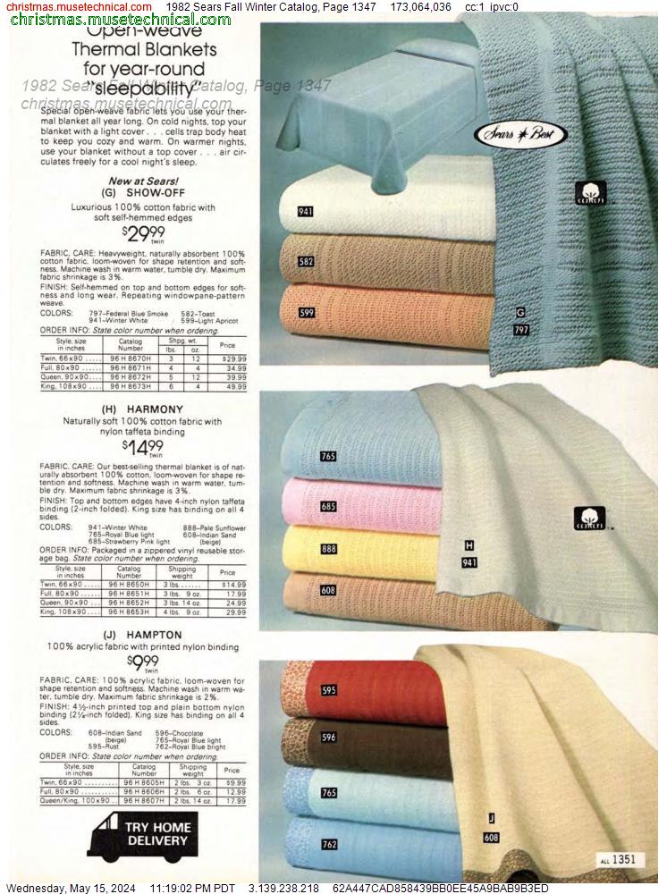 1982 Sears Fall Winter Catalog, Page 1347