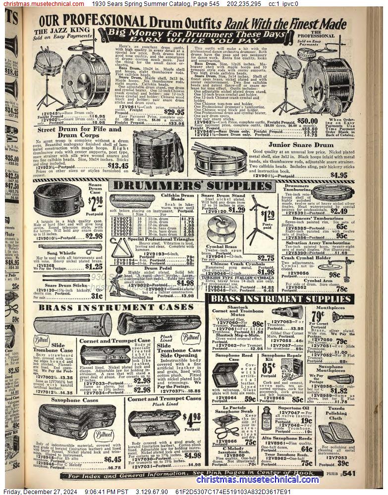 1930 Sears Spring Summer Catalog, Page 545