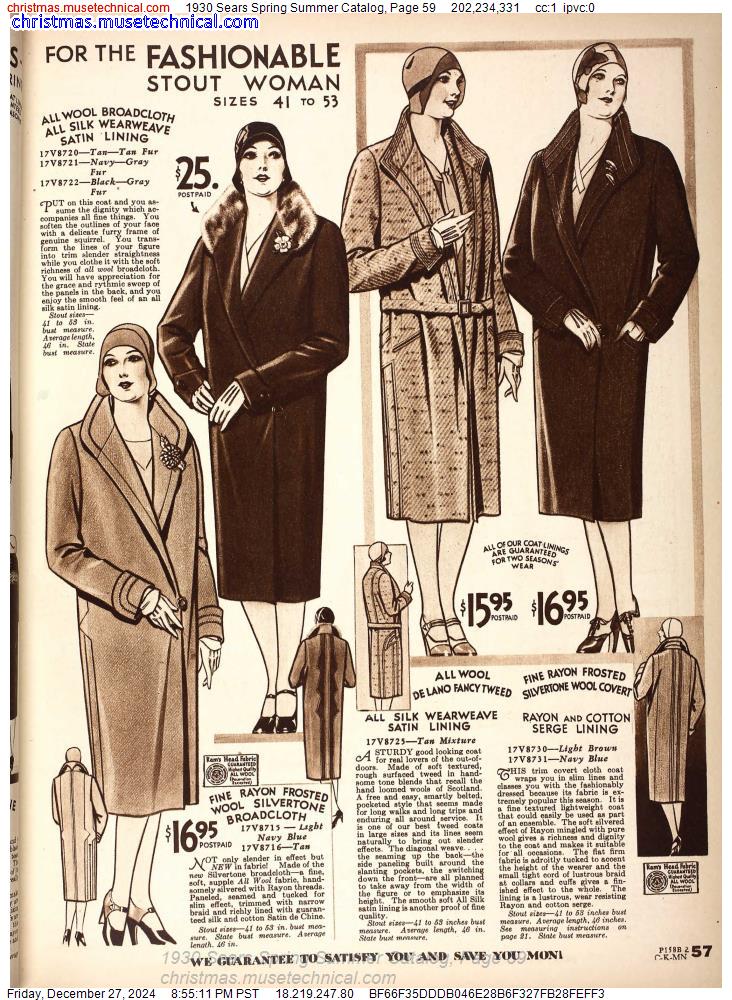 1930 Sears Spring Summer Catalog, Page 59