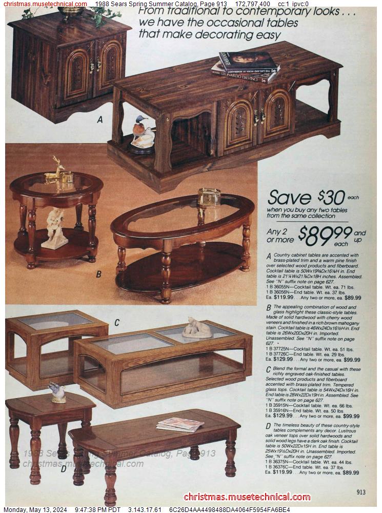 1988 Sears Spring Summer Catalog, Page 913