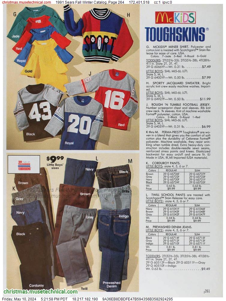 1991 Sears Fall Winter Catalog, Page 264