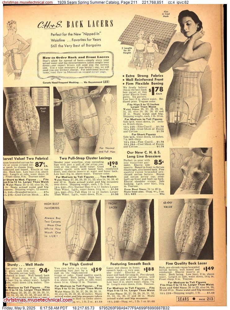 1939 Sears Spring Summer Catalog, Page 211