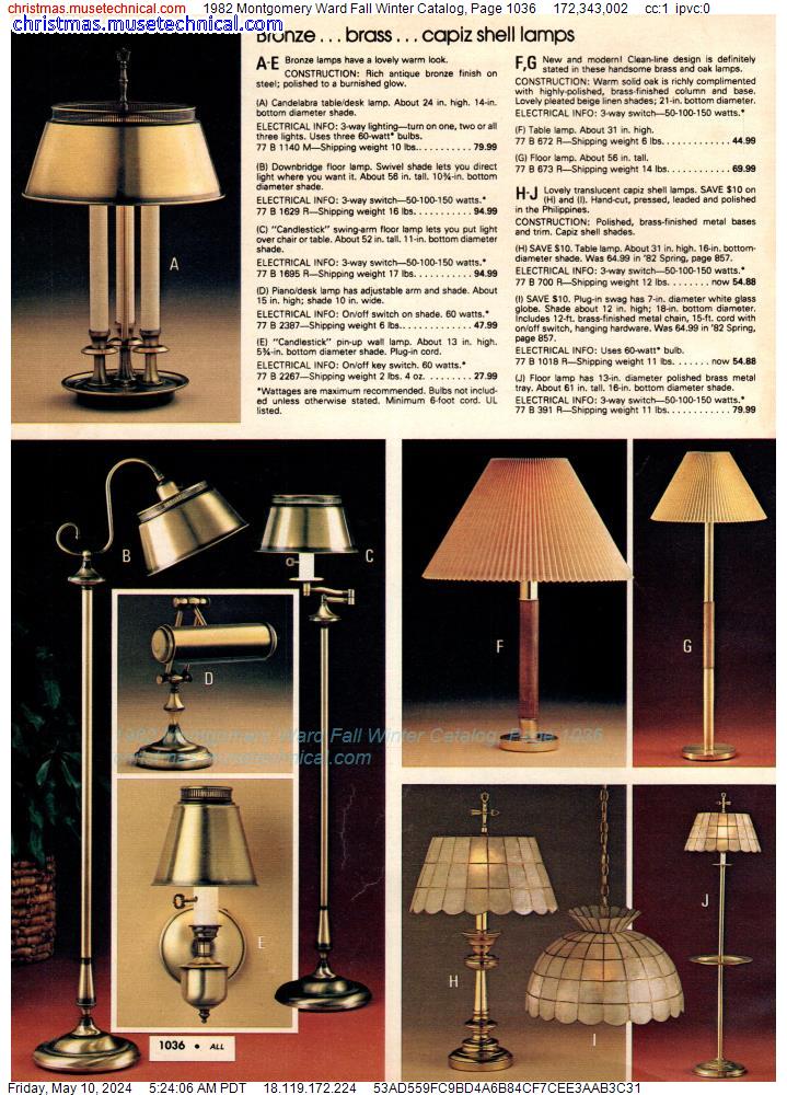 1982 Montgomery Ward Fall Winter Catalog, Page 1036