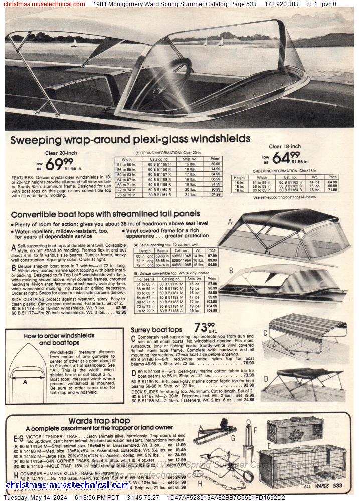 1981 Montgomery Ward Spring Summer Catalog, Page 533