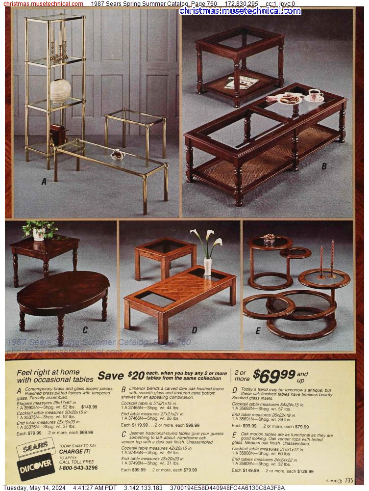 1987 Sears Spring Summer Catalog, Page 760