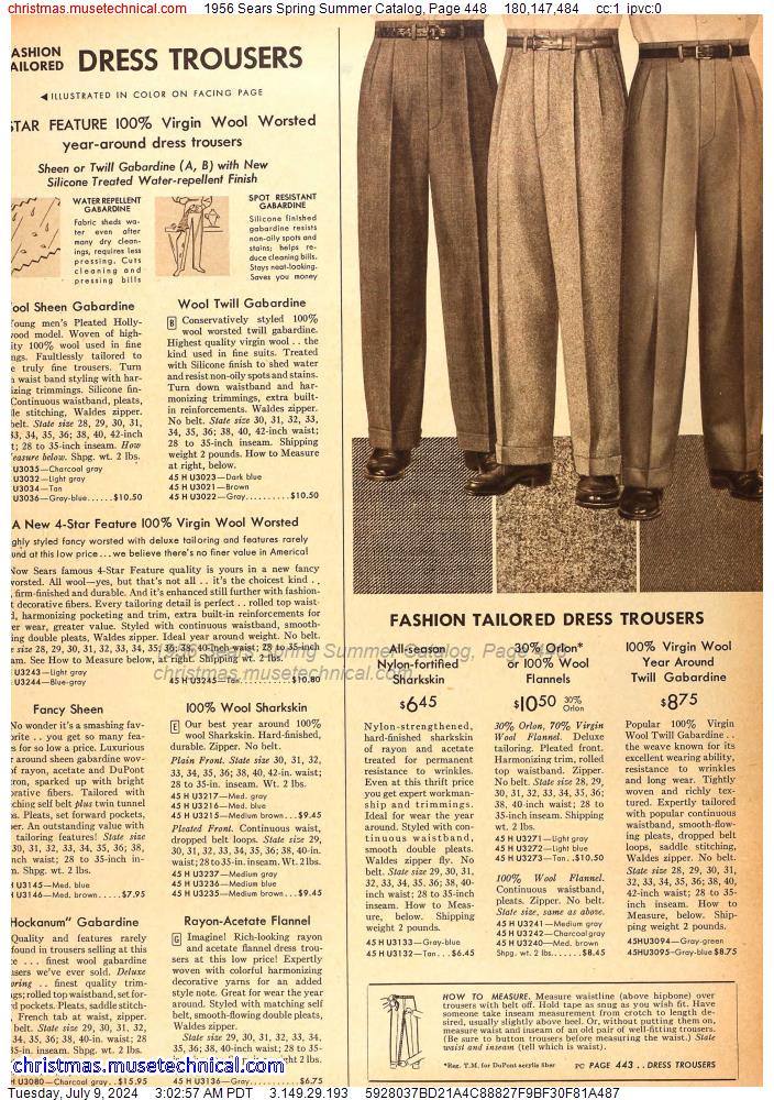 1956 Sears Spring Summer Catalog, Page 448