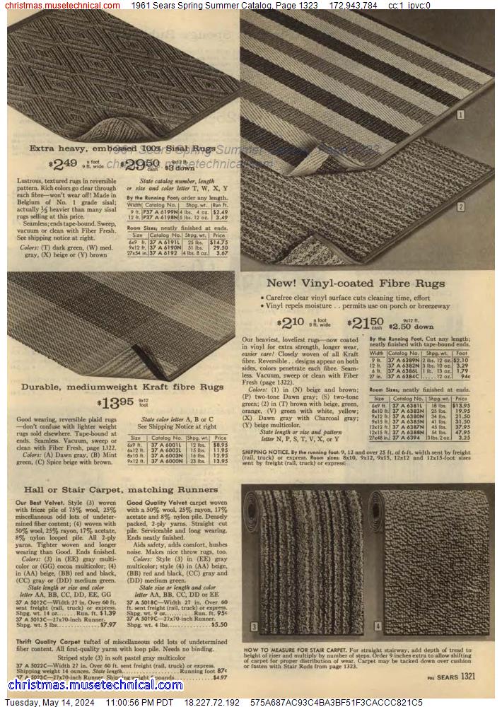 1961 Sears Spring Summer Catalog, Page 1323