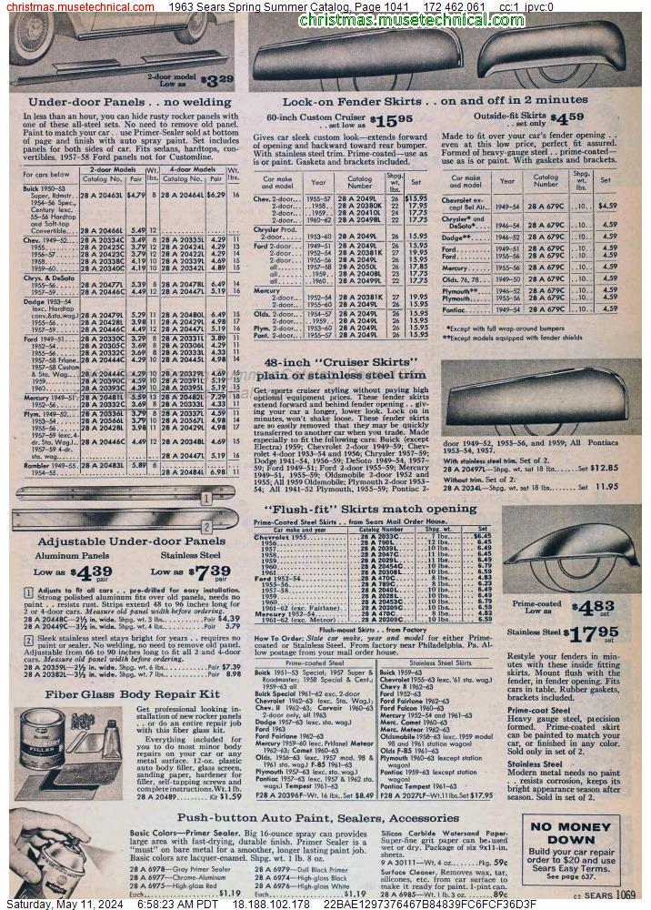 1963 Sears Spring Summer Catalog, Page 1041