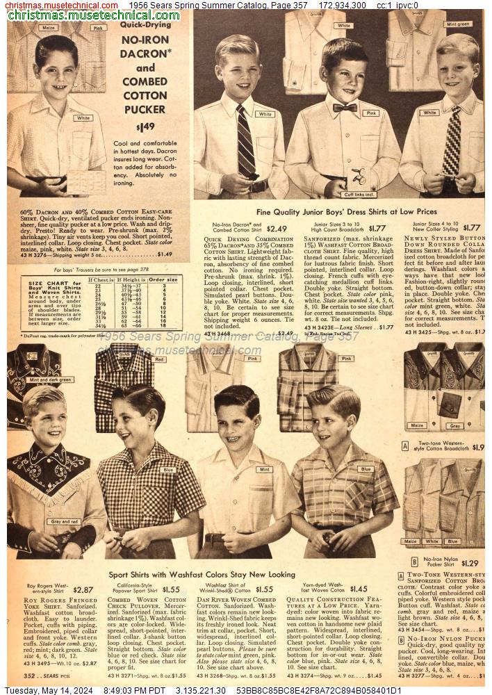 1956 Sears Spring Summer Catalog, Page 357
