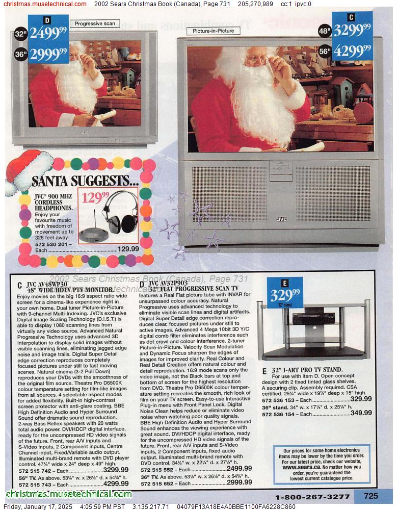 2002 Sears Christmas Book (Canada), Page 731