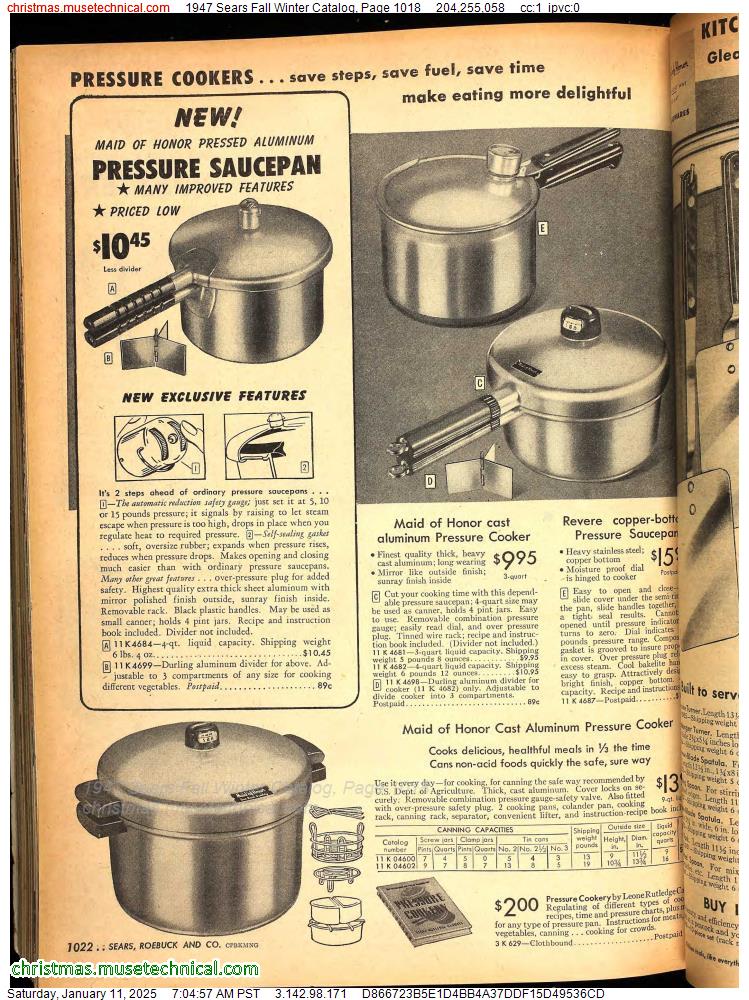 1947 Sears Fall Winter Catalog, Page 1018