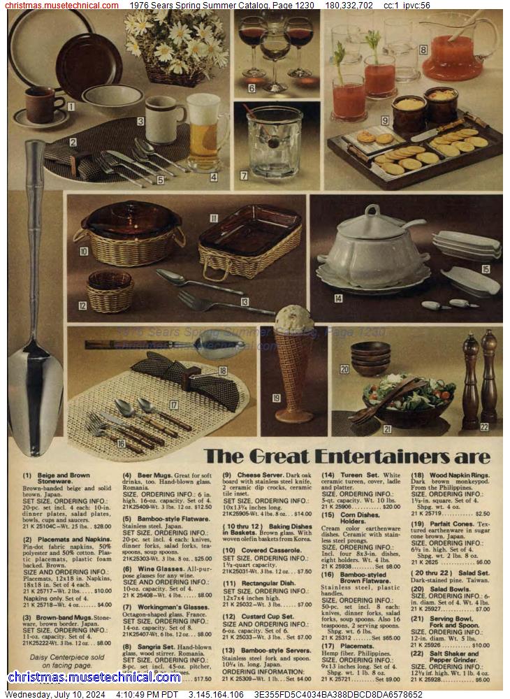 1976 Sears Spring Summer Catalog, Page 1230