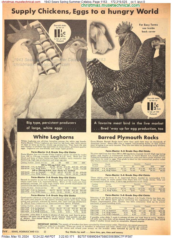 1943 Sears Spring Summer Catalog, Page 1153