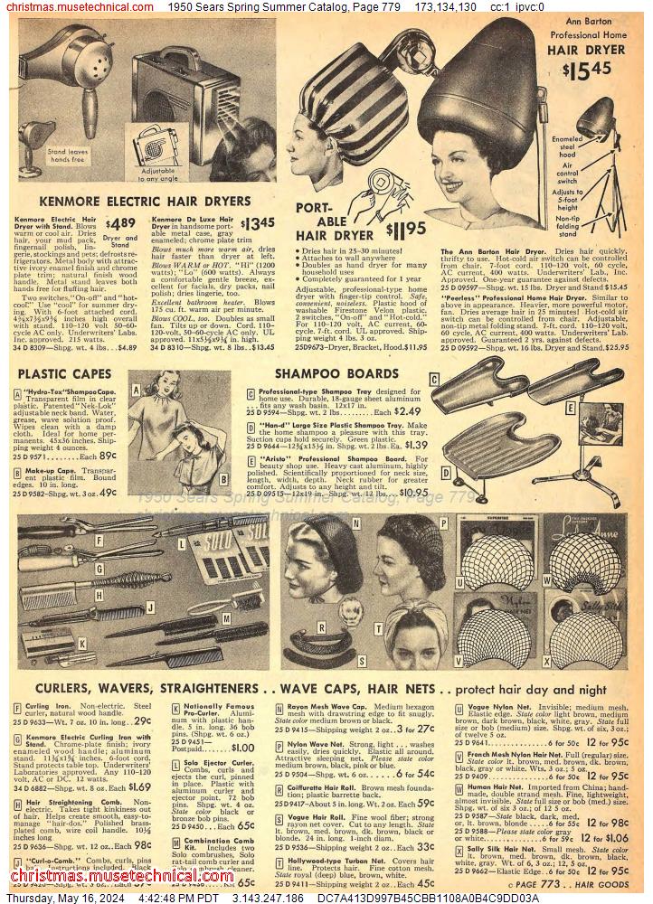 1950 Sears Spring Summer Catalog, Page 779