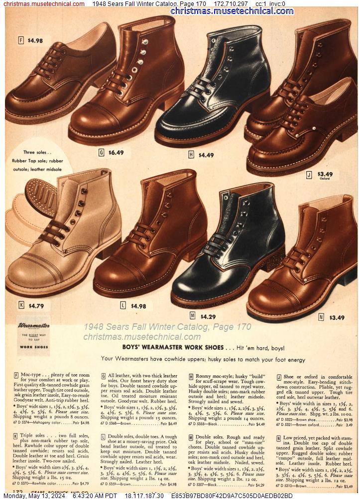 1948 Sears Fall Winter Catalog, Page 170